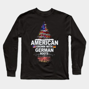 Christmas Tree  American Grown With German Roots - Gift for German From Germany Long Sleeve T-Shirt